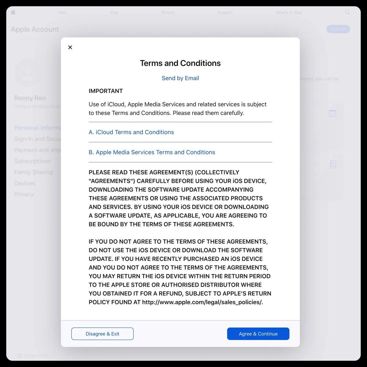 Apple payment method selection
